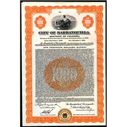 City of Barranquilla Issued Bond.