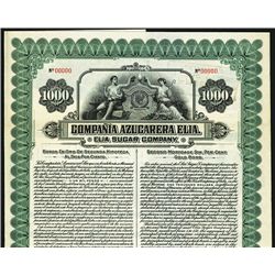 Elia Sugar Co., Specimen Bond.