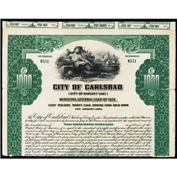 City of Carlsbad, Issued Bond.