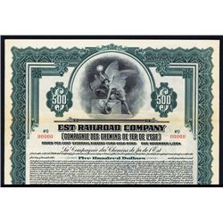 Est Railroad Co. Specimen Bond.