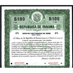 Republica de Panama, Specimen Bond.