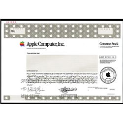 Apple Computer Inc., Specimen Stock.