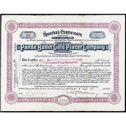 Pande Basin Gold Placer Co., Issued Stock,