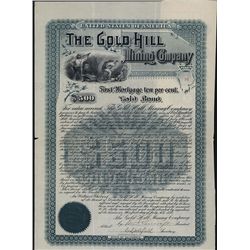 Gold Hill Mining Co., Issued Bond.