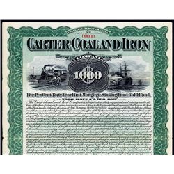 Carter Coal and Iron, Specimen Bond.