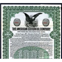 American Cotton Oil Co. Specimen Bond.