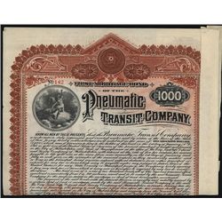 Pneumatic Transit Co., Issued Bond.