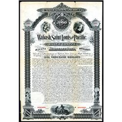 Wabash, Saint Louis and Pacific Railway Co., Specimen Bond.