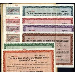 New York Central and Hudson River Railroad Co., Specimen Bond Set of 6.