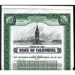 State of California, Specimen Bond.