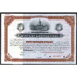 State of Connecticut, Specimen Bond.