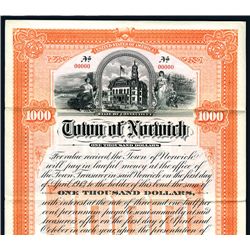 Town of Norwich, Specimen Bond.