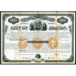 City of Macon Specimen Bond.