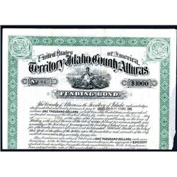 Territory of Idaho, County of Alturas, Issued Bond.