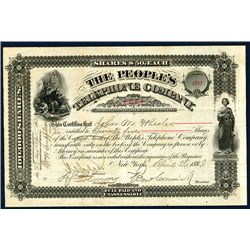 People's Telephone Co., Issued Stock.