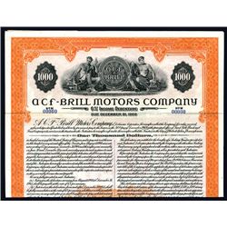 ACF-BRILL Motors Co., Specimen Bond.