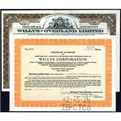 Willys-Overland Ltd & Willys Corp., Issued Stocks Lot of 2.