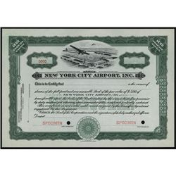 New York City Airport, Inc., Specimen Stock.