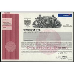 Citigroup Inc., Specimen Stock.