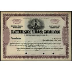 Patterson Mills Co. Specimen Stock.