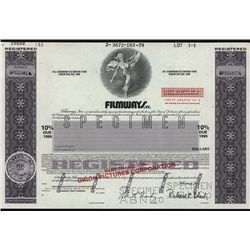 Filmways, Inc., Specimen Bond.