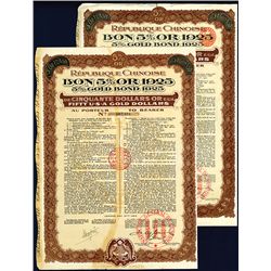 Republique Chinoise Issued Bond.