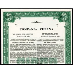 Compania Cubana, Specimen Bond.