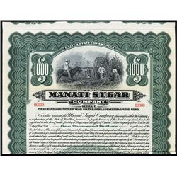 Manati Sugar Co. Specimen Bond.