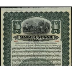 Manati Sugar Co., Specimen Bond.