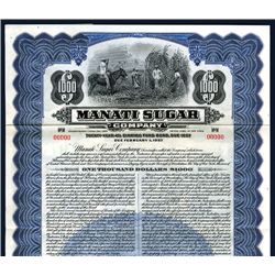 Manati Sugar Co., Specimen Bond.