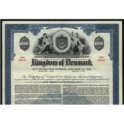 Kingdom of Denmark Specimen Bond.