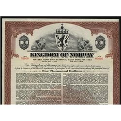Kingdom of Norway Specimen Bond.