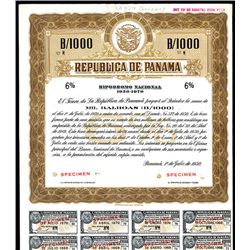 Republica de Panama, Specimen Bond.