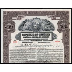 Republic of Uruguay Specimen Bond.