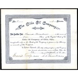 Elida Oil Co., Issued Stock.