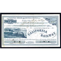 California Railway, Issued Stock.
