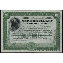 Atlanta, Birmingham & Atlantic Railway Co., Issued Stock.