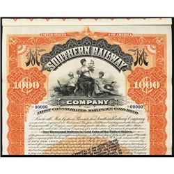 Southern Railway Co. Specimen Bond.