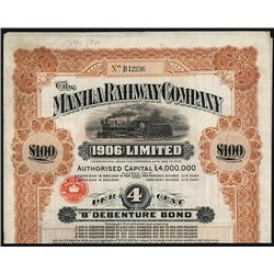 Manila Railway Co., Specimen Bond.