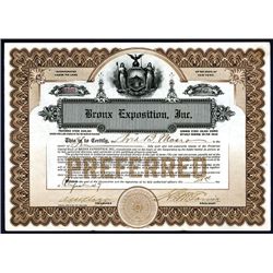 Bronx Exposition, Inc. Issued Bond.