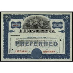 J.J. Newberry Co., Specimen Stock.