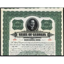 State of Georgia Specimen Bond.