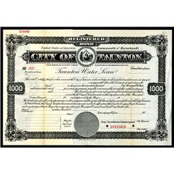 City of Taunton Specimen Bond.