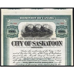 City of Saskatoon Specimen Bond.