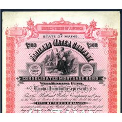 Portland Water Co., Specimen Bond.