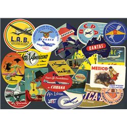 Vintage Airline Labels Lot 20.