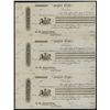 Image 1 : Colonial Bank Proof Exchange Drafts, Uncut Sheet of 3.