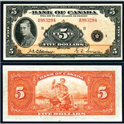 Bank of Canada, 1935 English Issue.