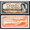 Image 1 : Bank of Canada 1954 $50 “Devil's Face Hairdo” Issue Specimen