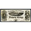 Image 1 : Banks of the St. Lawrence - Victoria Bridge Advertising Obsolete Banknote.